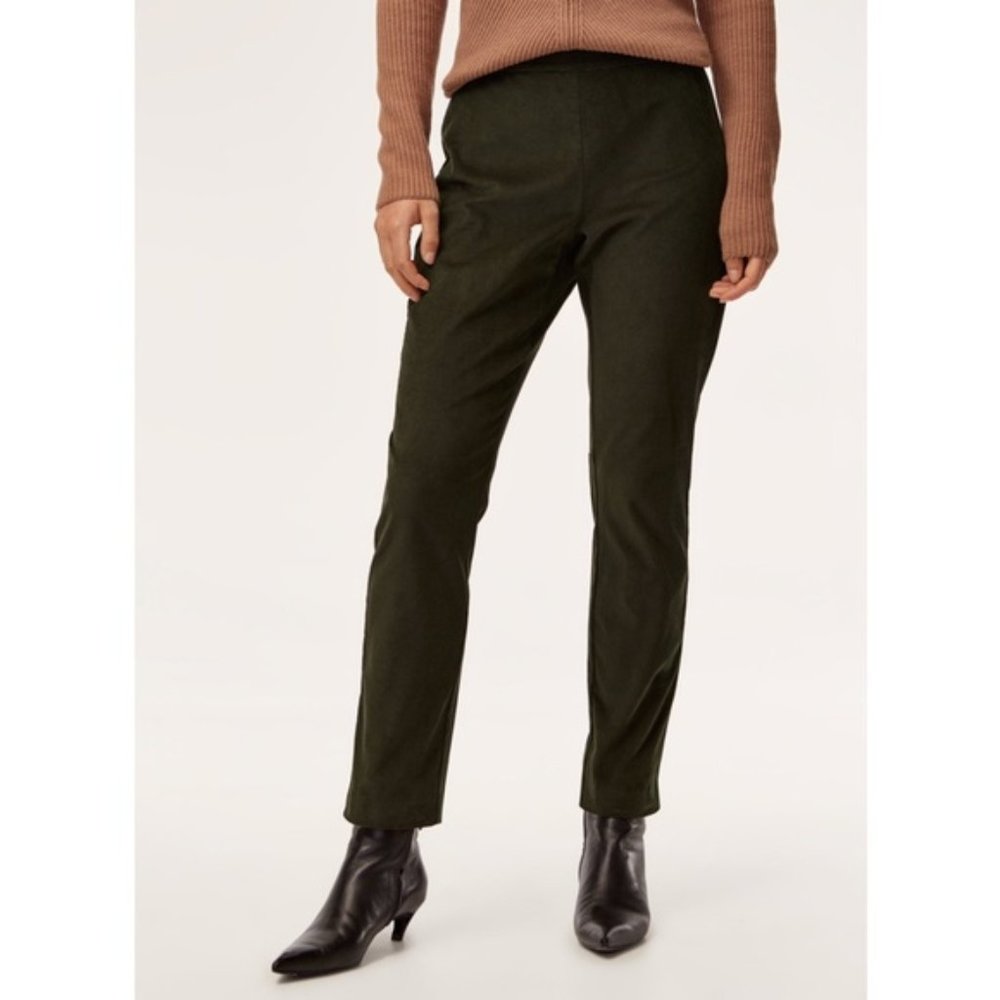 Babaton Aritzia Mitch Corduroy Pant Green 00
